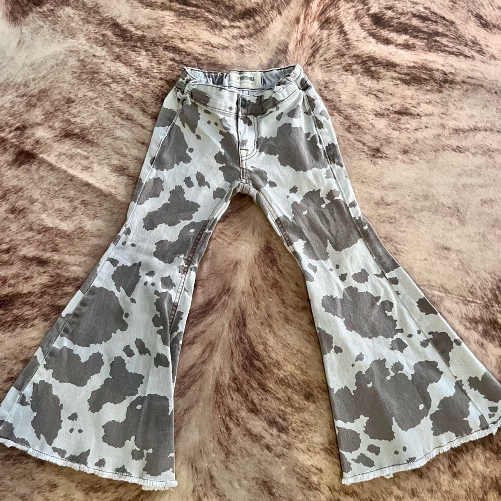 Girls rock & roll cowprint bells